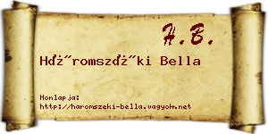 Háromszéki Bella névjegykártya